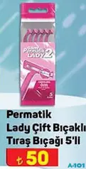 GİLLETTE PERMATİK LADY ÇİFT BIÇAKLI TIRAŞ BIÇAĞI 5'Lİ